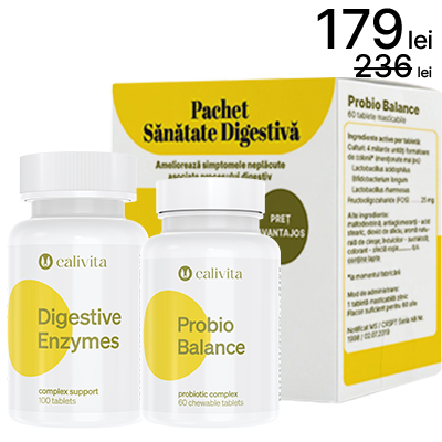 Pachet Sănătate Digestivă: Digestive Enzymes + ProbioBalance
